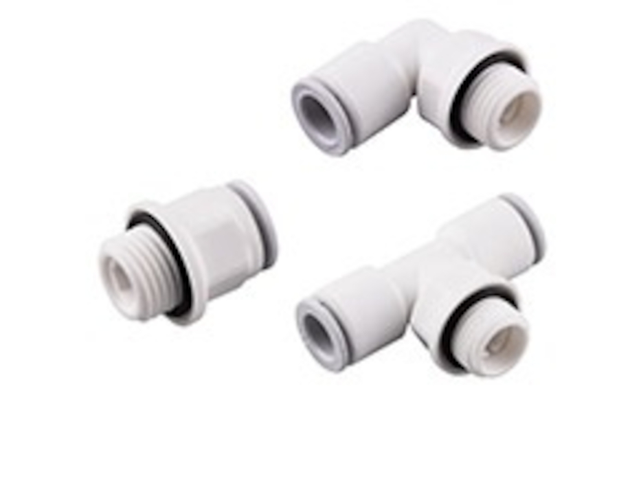 Złącza wtykowe proste, kątowe, trójniki seria 54000 Springfit