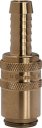 Złącze do form wtryskowych DN 6 z króćcem do węża 9 mm bez zaworu odcinającego, mosiądz