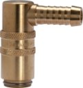 Złącze do form wtryskowych DN 6 z króćcem do węża 9 mm bez zaworu odcinającego, mosiądz