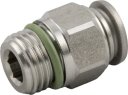 Złączka pneumatyczna wtykowa prosta do węża fi 14 mm, G 1/2 GZ, stal nierdzewna 316L