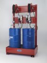 Pneumatyczna stacja dozowania oleju z beczek 2x 208 l, 5:1