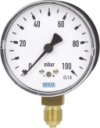 Manometr puszkowy Ø63 mm, przyłącze dolne, klasa dokładności 1,6
