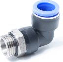 Złączka pneumatyczna wtykowa kątowa do węża fi 14 mm, G 1/2 GZ, tworzywo sztuczne