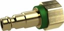 Króciec szybkozłącza DN5 G 1/8 GW, k. zielony, mosiądz