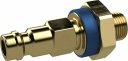 Króciec szybkozłącza DN5 G 1/8 GZ, k. niebieski, mosiądz