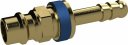 Króciec szybkozłącza DN7,8 pod wąż 9mm, k. niebieski, mosiądz