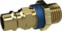 Króciec szybkozłącza DN7,8 G 3/8 GZ, k. niebieski, mosiądz