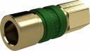 Szybkozłącze niezamienne DN5 G 1/8 GW, k. zielony, mosiądz