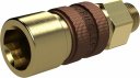 Szybkozłącze niezamienne DN5 G 1/8 GZ, k. brązowy, mosiądz