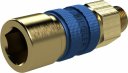 Szybkozłącze niezamienne DN5 G 1/4 GZ, k. niebieski, mosiądz