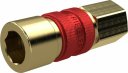 Szybkozłącze niezamienne DN5 G 1/8 GW, k. czerwony, mosiądz