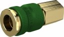 Szybkozłącze niezamienne DN7,8 G 1/4 GW, kolor zielony, mosiądz