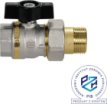 Zawór kulowy gwintowany mosiężny z półśrubunkiem COLLETORE O PN25 PTFE wew/zew PTFE 1/2"-1"