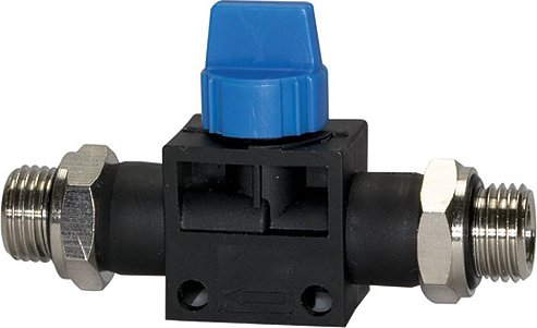 Zawór odcinający z gwintami zewnętrznymi (o-ring)