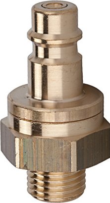 Króciec NW 7,2 obustronnie odcinający, z gwintem zewnętrznym, mosiądz