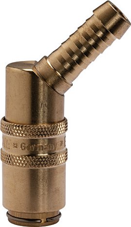 Złącze do form wtryskowych DN 6 z króćcem do węża 9 mm bez zaworu odcinającego, mosiądz