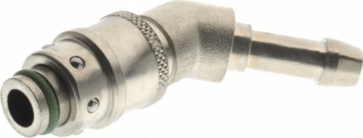 416 - Szybkozłącze do form wtryskowych DN 8 z króćcem kątowym 135˚ do węża