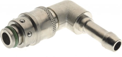 418 - Szybkozłącze do form wtryskowych DN 8 z króćcem kątowym 90˚ do węża