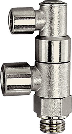 Zawór zatrzymujący, przyłącze 1 i 2 z gwintem wewnętrznym