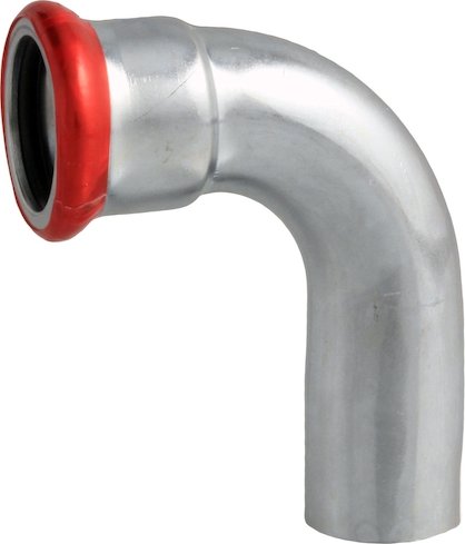 Kolano jednokielichowe ocynkowane, fi15-108, System Effebi-Press
