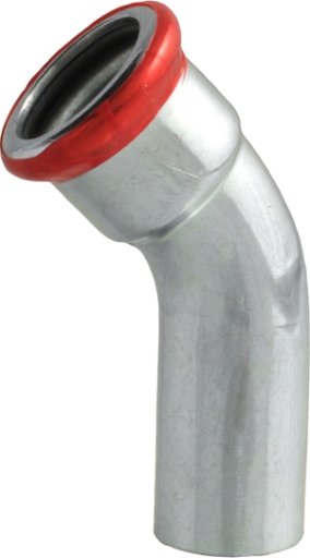 Kolano jednokielichowe ocynkowane 45 st. fi15-108, System Effebi-Press