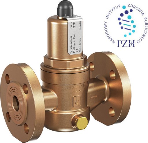 Reduktor ciśnienia z brązu  z podwójnym kołnierzem