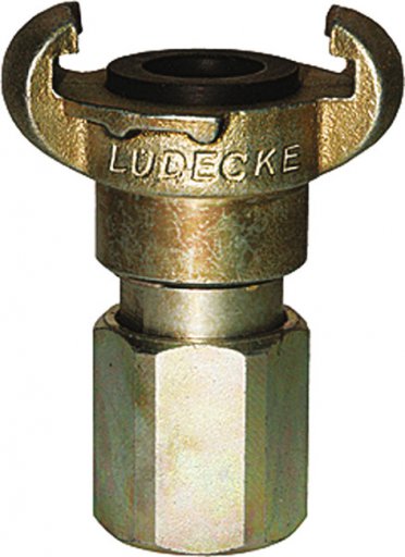 Złącze kłowe obrotowe z gwintem wewnętrznym, materiał żeliwo / stal. wg DIN3489