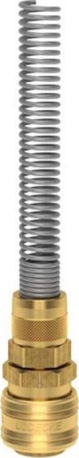 Szybkozłączka NW 7,2 ze sprężyną do węży spiralnych, mosiądz