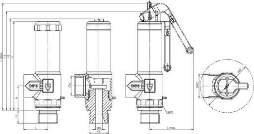 Zawory bezpieczeństwa kriogeniczne - schemat