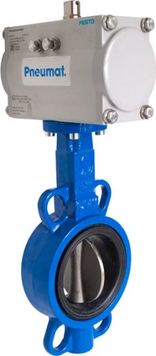 Przepustnica do wody pitnej z napędem pneumatycznym PFS1123