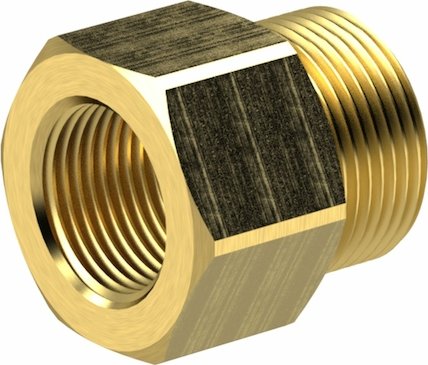 Redukcja nyplowa, mosiądz, do 10 bar