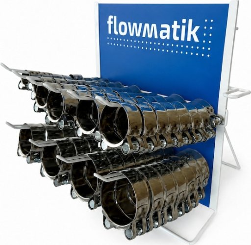 Stojak ekspozycyjny z opaskami GBS Flowmatik W2