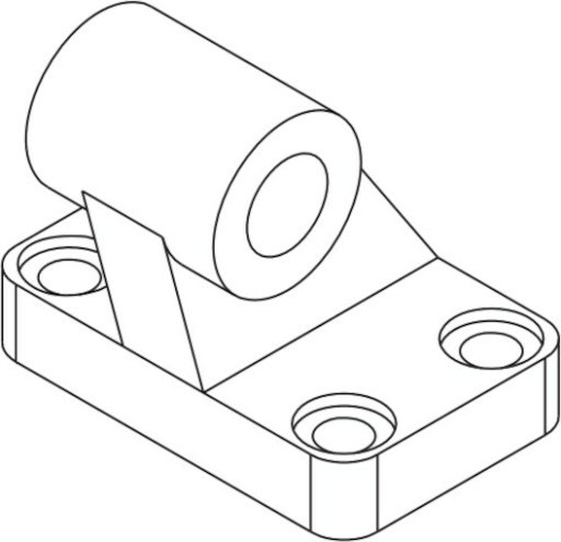 Ucho 90 stopni (CETOP)