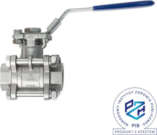 Zawór kulowy 3-elementowy z płytą ISO Flowmatik