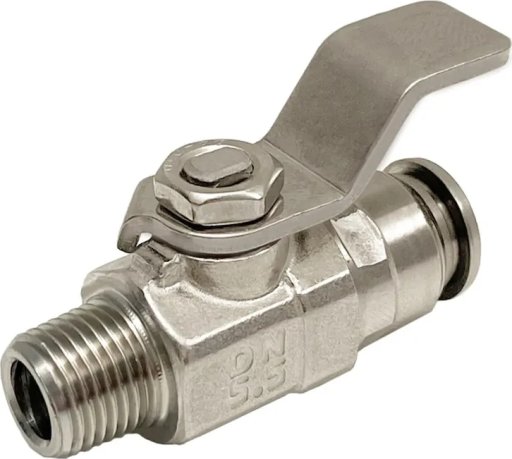 Zawór kulowy nierdzewny wtyk/gwint Ghinox