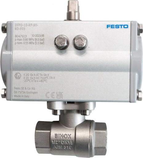 Zawór kulowy SUN DR z napędem podwójnego działania Festo DFPD