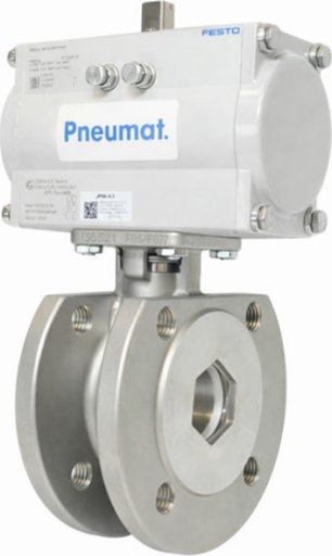 Zawór kulowy kołnierzowy Flowmatik z napędem pneumatycznym ZKFS