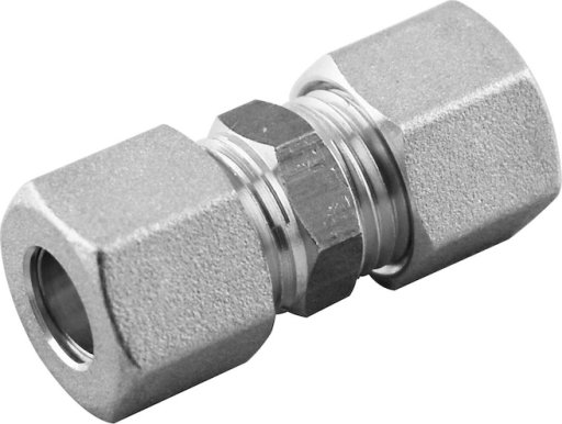 Złączka skręcana przelotowa do rurek miedzianych, seria 13000, mosiądz niklowany