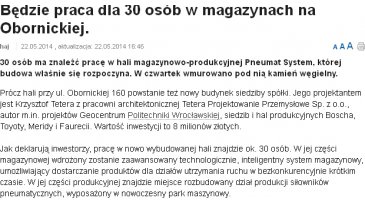 Notka prasowa na portalu gazetawroclaw.pl
