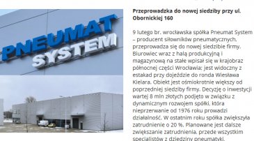 Notka prasowa na portalu kapitaldolnoslaski.pl