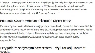 Notka prasowa na portalu wroclaw.pl