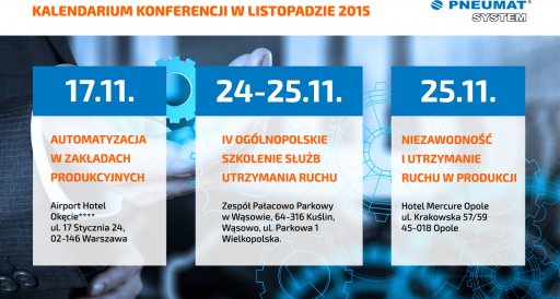 Kalendarium konferencji w listopadzie 2015