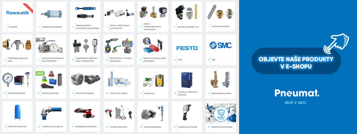 Objevte naše produkty v e-shopu - Pneumat – Silní v akci
