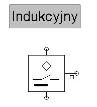 Czujnik indukcyjny - symbol techniczny