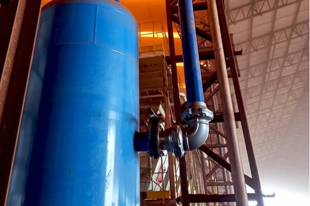 Zmodernizowana instalacja w zakładzie produkcyjnym Instalacja powietrza w fabryce