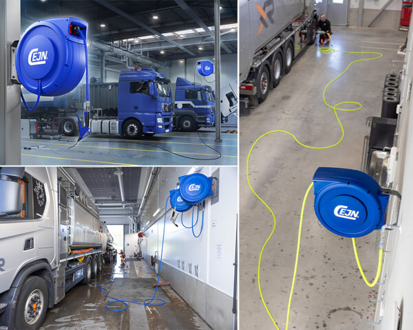 Automatyczny bęben nawojowy z elastycznym wężem poliuretanowym