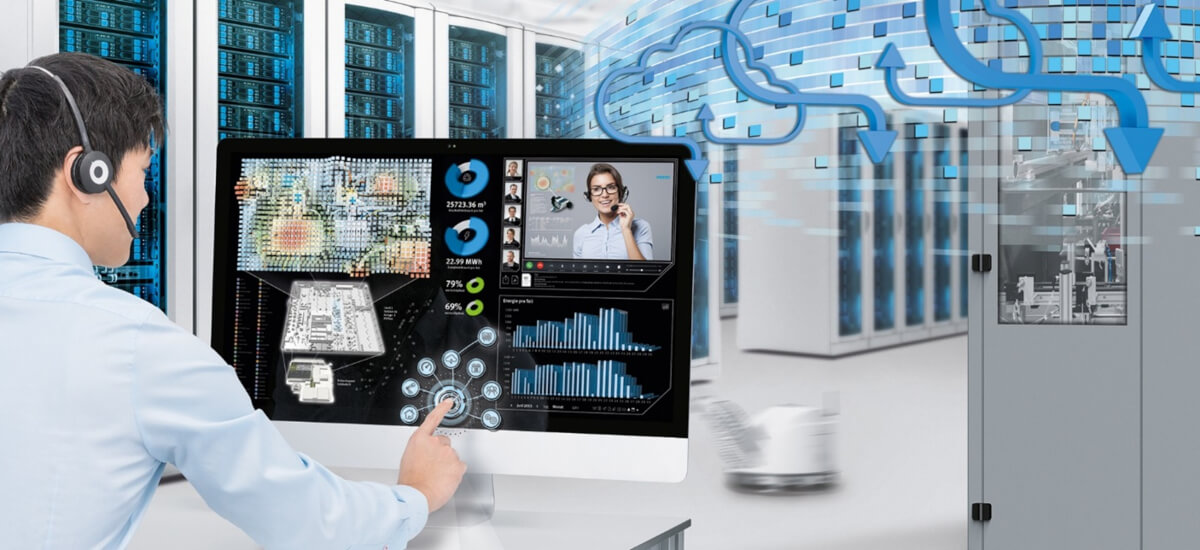 Big Data w przemyśle 4.0 Wizualizacja połączeń danych z maszyn w fabryce w chmurze obliczeniowej