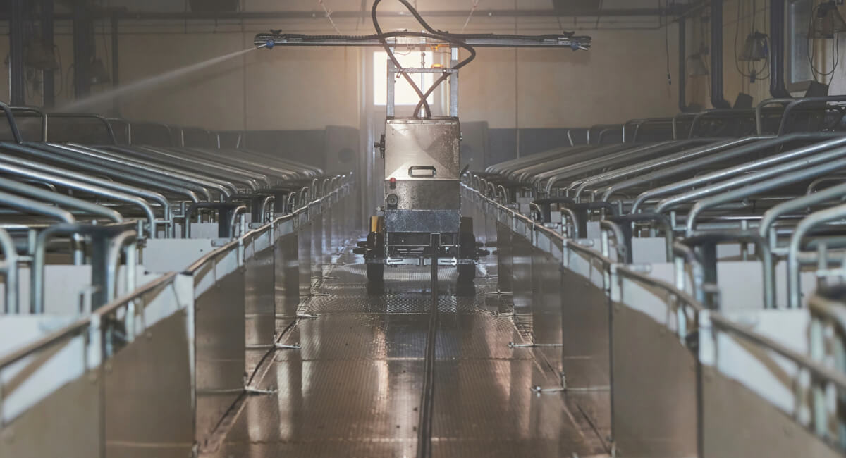 Bioasekuracja w chlewni System natryskowy do dezynfekcji napędzany sprężonym powietrzem