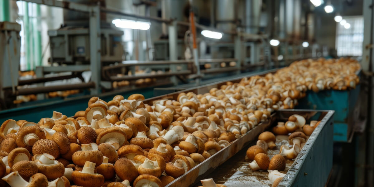 Czujnik wilgotności i temperatury zamontowany w hali uprawowej