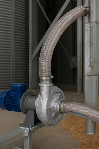 Przemieszczanie ziarna za pomocą dmuchaw ssąco-tłoczących
